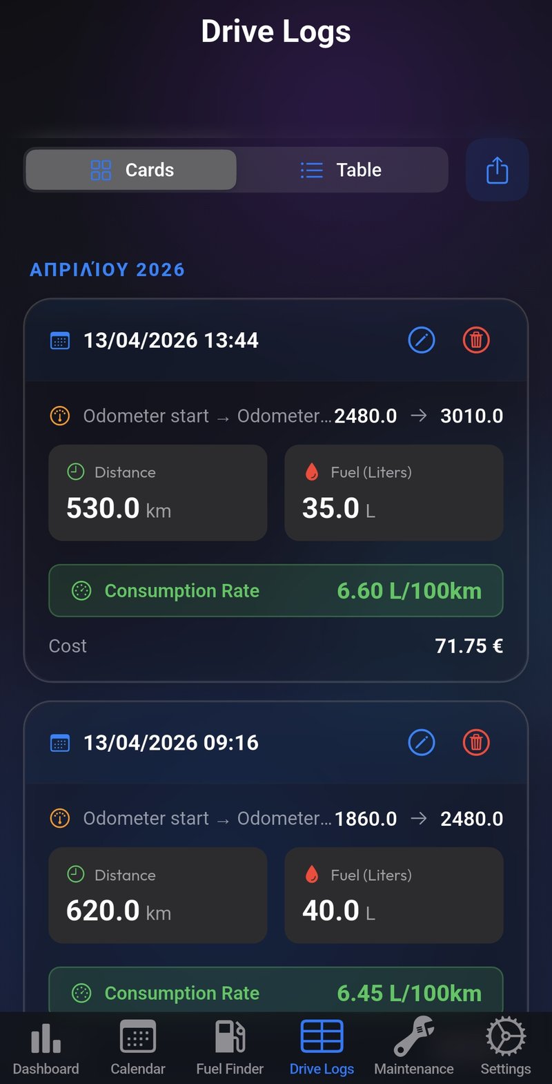 Fuel Operation Tracker Screenshot 4